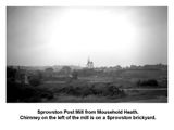 A view of Mousehold Heath, with Post Mill in the centre of photograph, chimney left of Mill is in a Sprowston brickyard.