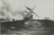 Sprowston Mill as it burned down in 1933.