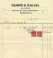 Receipt for Deposit on House to be built by Grange & Samuel on Cozens. Hardy Road. The 1930s