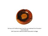 Ashtray made from the timber reclaimed after the fire.