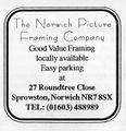 Advert from a 1970s Sprowston Map – Norwich Picture Framing.