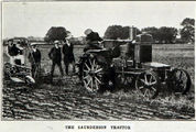 A Saunderson Tractor ploughing in the WW1 era. (Graces Guide)