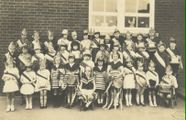 Empire Day 1930: dressed in red, white and blue. Sprowston Elementary School, School Lane