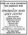 Advert from a 1970s Sprowston Map – Sprowston Park Golf Centre.